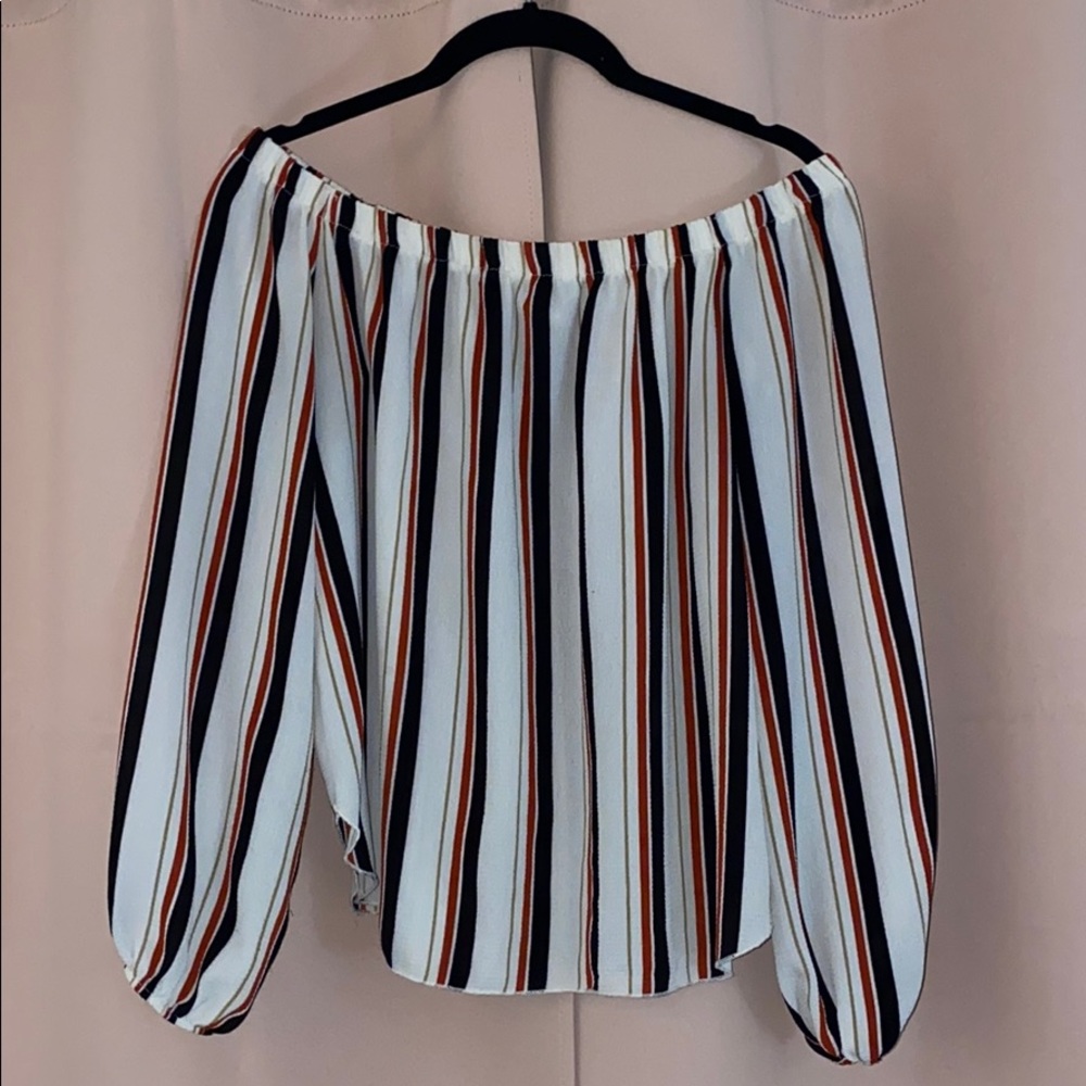 Long sleeve off shoulder top